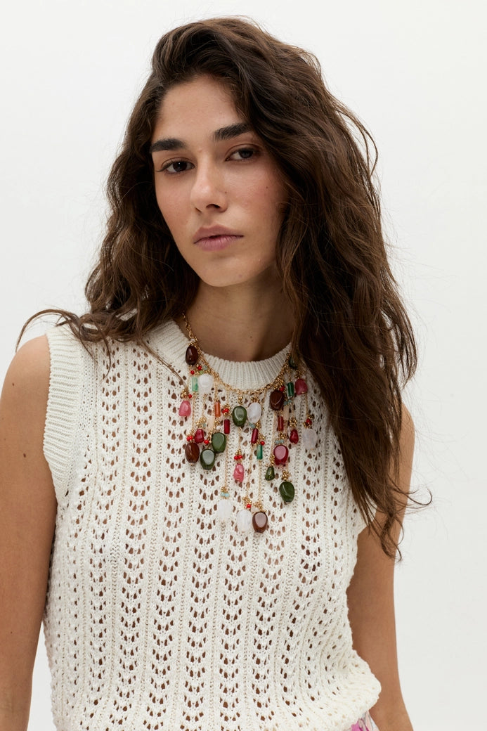 Kaia Knitted Top - Off White