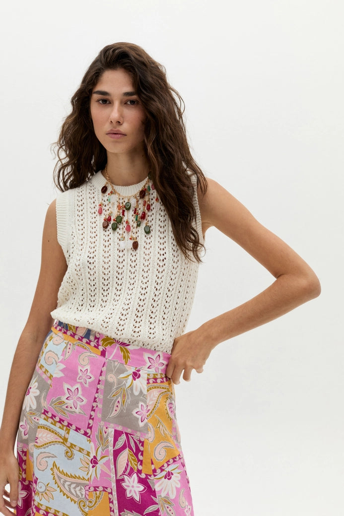 Kaia Knitted Top - Off White