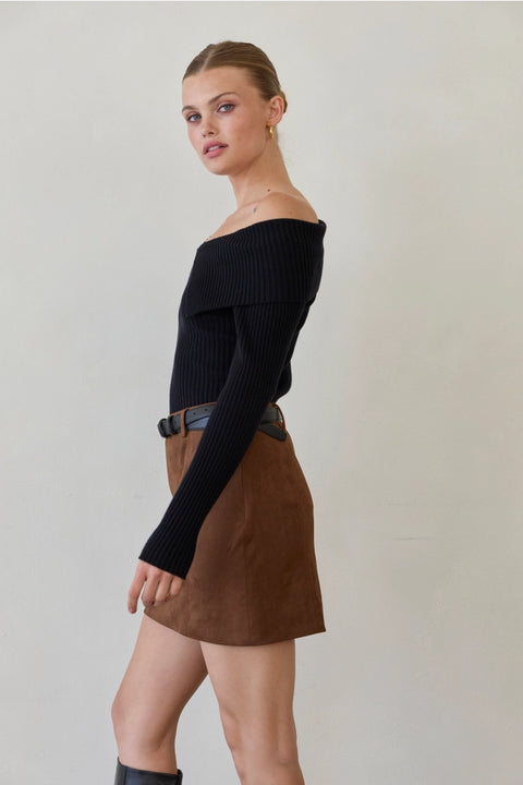 Kaia Suede Mini Skirt