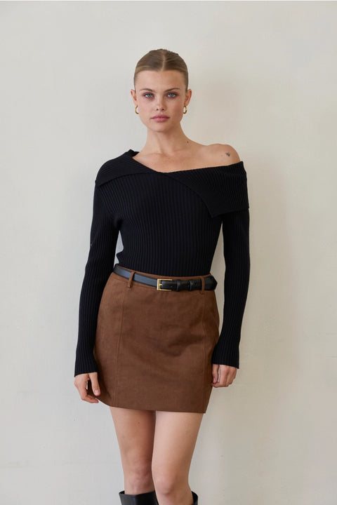 Kaia Suede Mini Skirt