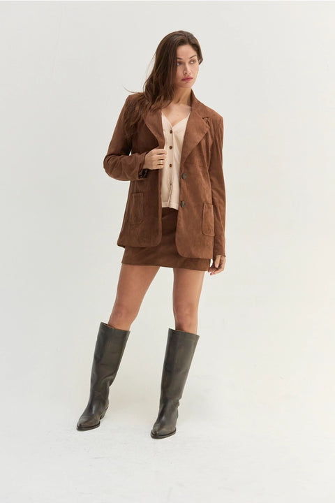 Kaia Suede Mini Skirt