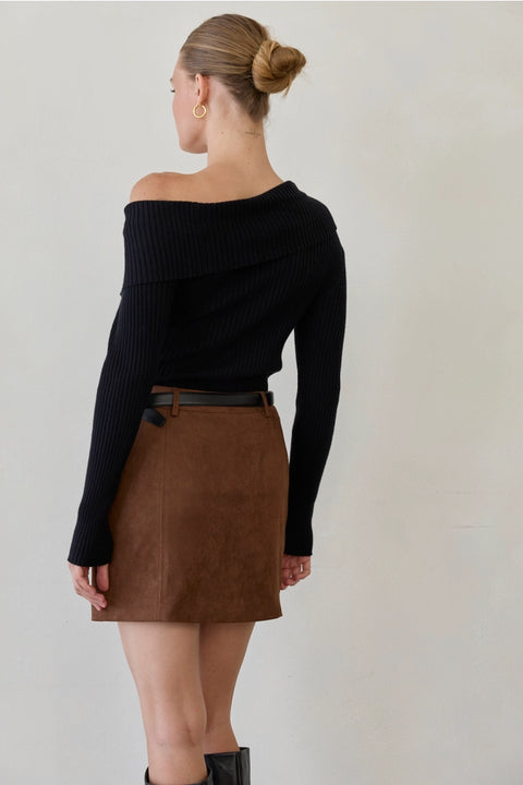 Kaia Suede Mini Skirt