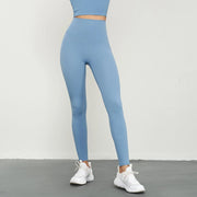 Kalina Lycra® High Waist Leggings Azure Blue-Leggings-91thelabel-S-Urbanheer