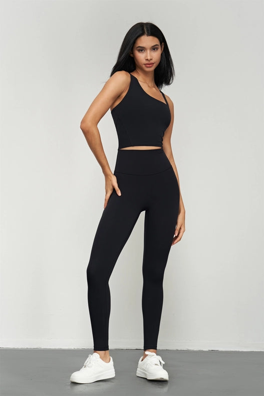 Kalina Lycra® High Waist Leggings Velvet Black-Leggings-91thelabel-S-Urbanheer