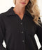 Kalynn Cotton Blend Terry Button-Down
