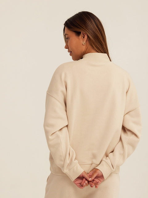 Karlie Triblend Fleece Mock Neck Pullover