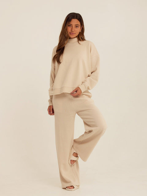 Karlie Triblend Fleece Mock Neck Pullover