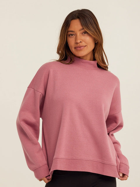 Karlie Triblend Fleece Mock Neck Pullover