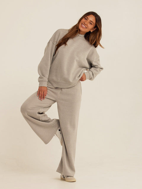 Karlie Triblend Fleece Mock Neck Pullover