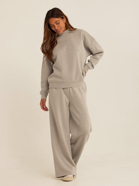 Karlie Triblend Fleece Mock Neck Pullover