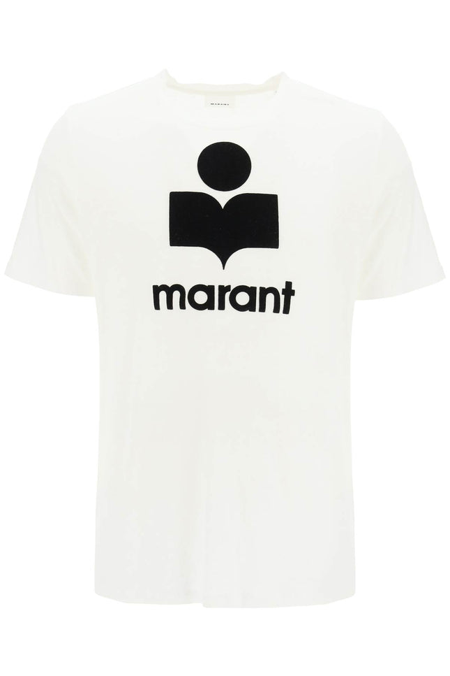 'Karman' Logo Linen T-Shirt-men > clothing > t-shirts and sweatshirts > t-shirts-Marant-Urbanheer