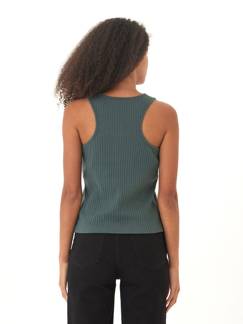 Kathy Organic Rib Henley Tank