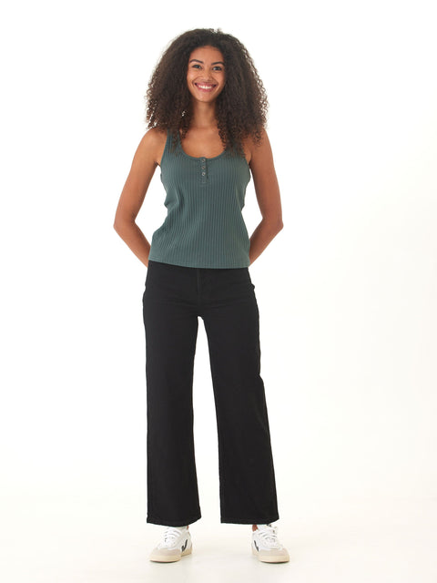 Kathy Organic Rib Henley Tank
