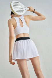 Kayden Cut-Out Back Sports Bra White-Sports Bra-91thelabel-S-White-Urbanheer