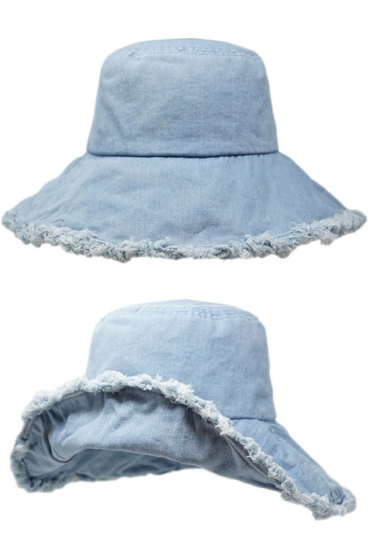 Keanu-Denim-Bucket Hats-Olive & Pique-12 x 9 x 0.5 in (30.5 x 22.9 x 1.3 cm)-Urbanheer