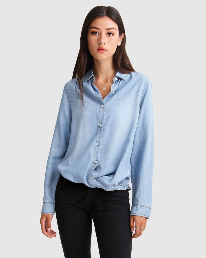 Keep Me Wild Denim Top-Top-Belle & Bloom-XS-Urbanheer