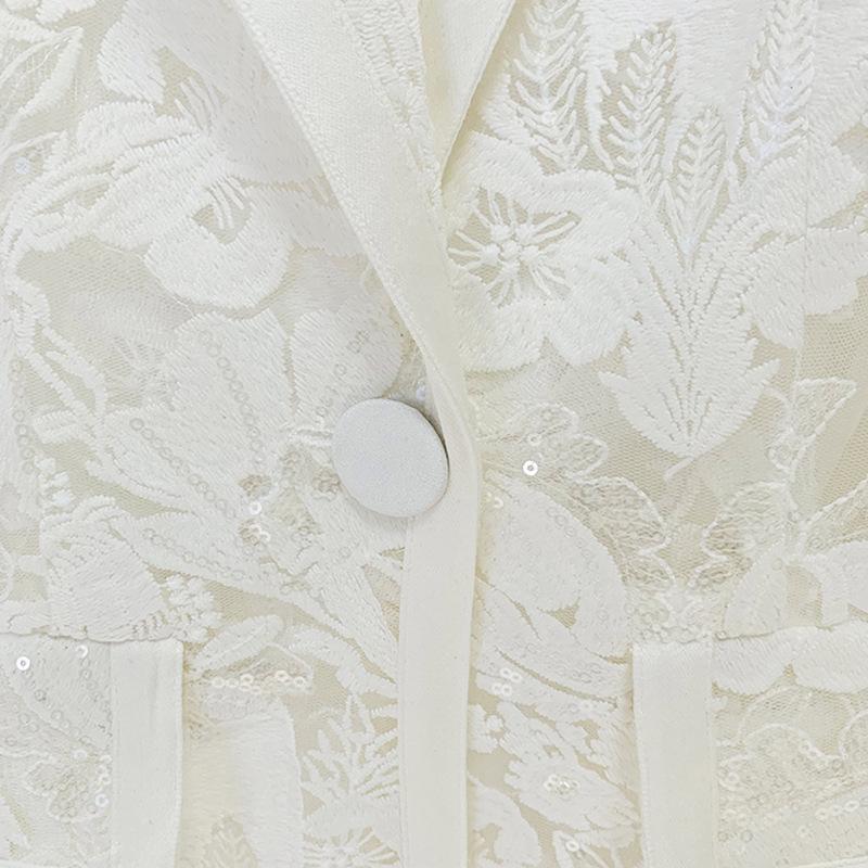 Keira White Lace Blazer and Pant Two Piece Set-Set-ALLARA-XS-White-Urbanheer