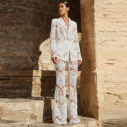 Keira White Lace Blazer and Pant Two Piece Set-Set-ALLARA-XS-White-Urbanheer