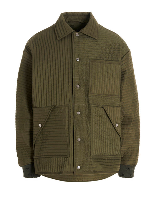 Khrisjoy Chore Quilted Stripes Down Jacket