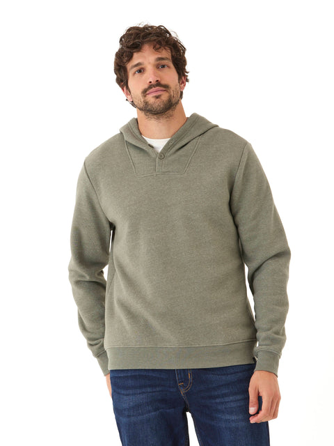 Kieran Triblend Fleece Henley Hoodie