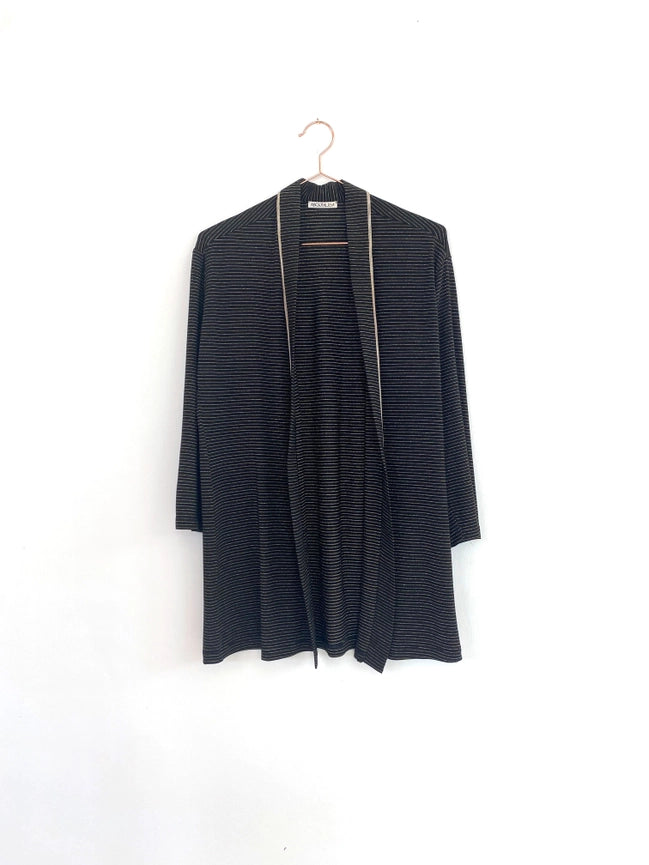 Kimono Jacket in Viscose with Lurex Stripe-Jacket-Aboutalisa-XS-Sable-Urbanheer