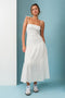 Kinsley Smocked Back Tiered Midi Dress White-Dress-Papermoon-S-White-Urbanheer