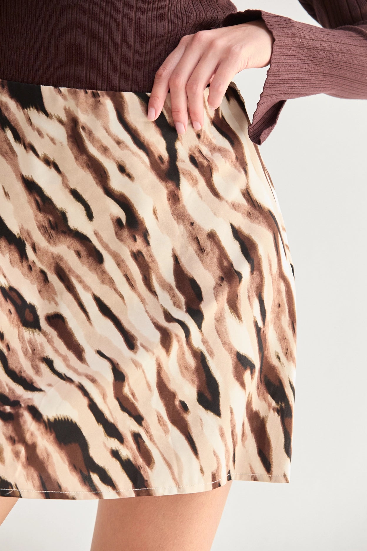 Kira Abstract Print Mini Skirt