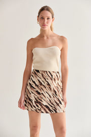 Kira Abstract Print Mini Skirt