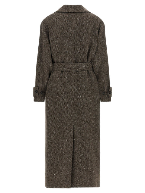 Kiton Chevron Wool Coat