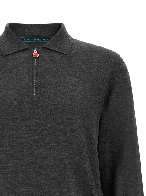 Kiton Wool Polo Shirt 14 Microns