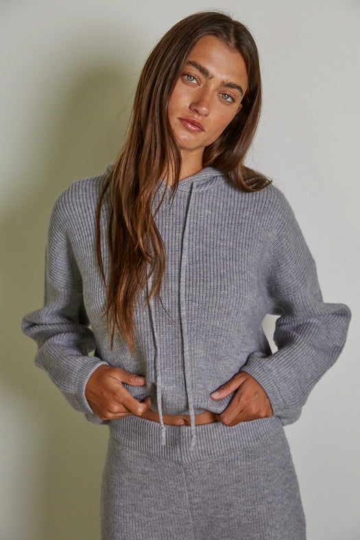 Knit Acrylic Nylon Polyester Sweater Ribbed Round Ne Light Grey-SWEATER-By Together-S-Light Grey-Urbanheer