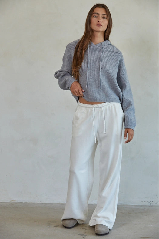 Knit Acrylic Nylon Polyester Sweater Ribbed Round Ne Light Grey-SWEATER-By Together-S-Light Grey-Urbanheer