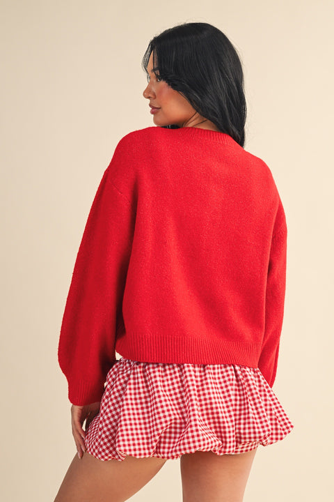 Knit Button Up Cardigan Sweater