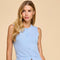 Knit Button Up Front Pockets Vest-Vest-TCEC-S-BABY BLUE-Urbanheer