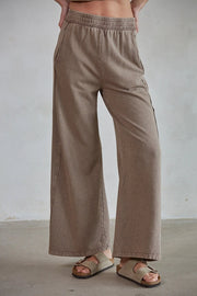 Knit Cotton Garment Dye Wide Leg Pants Mocha-Pants-By Together-S-Mocha-Urbanheer