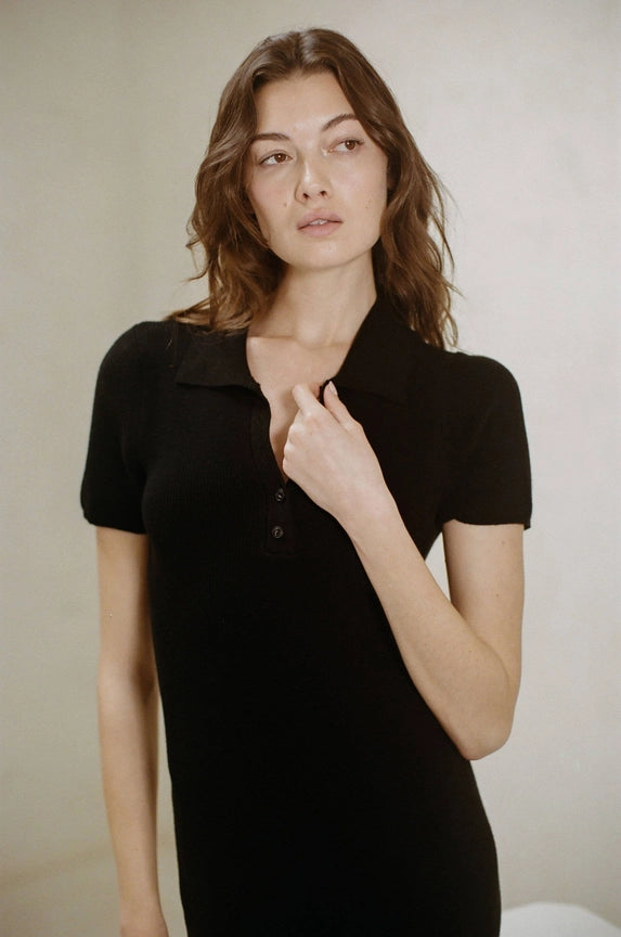 Knit Cotton Spandex Sweater Maxi Dress Black-Dress-a.ren-S-Black-Urbanheer