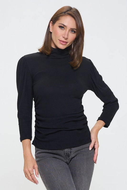 Knit Long Sleeve Turtleneck Top-New Arrival-Reneecollection-Small-BLACK-Urbanheer