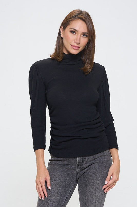 Knit Long Sleeve Turtleneck Top-New Arrival-Reneecollection-Small-BLACK-Urbanheer