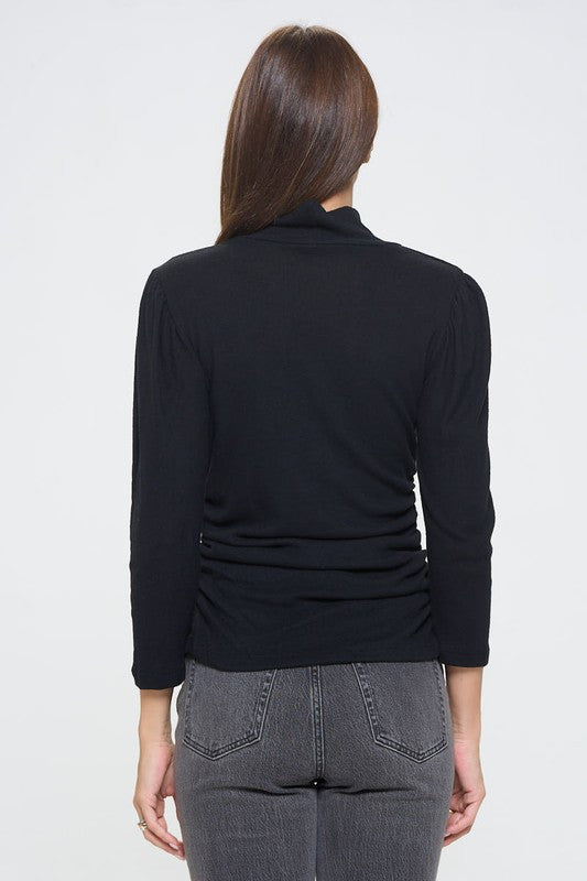 Knit Long Sleeve Turtleneck Top-New Arrival-Reneecollection-Small-BLACK-Urbanheer