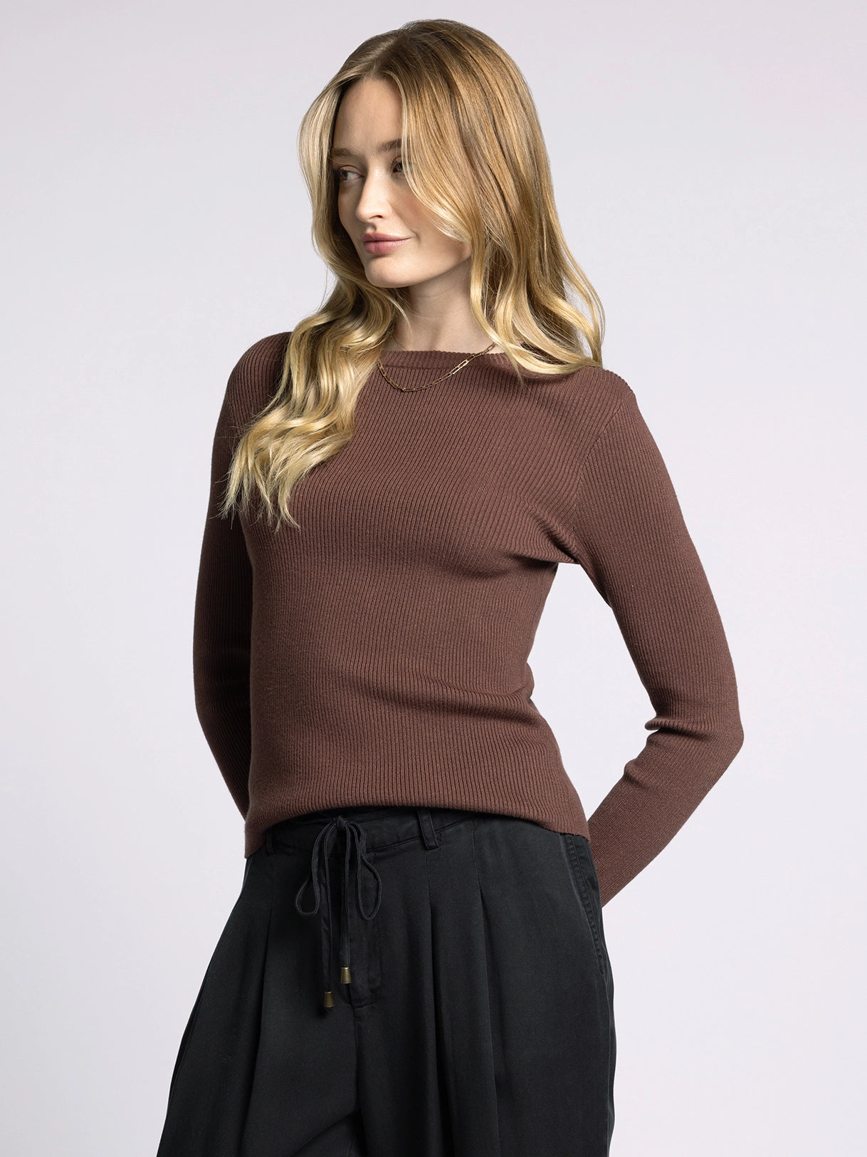 Knit Long Sleeved Sweater - Carmen Sweater