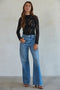 Knit Seamless Jacquard Mock Neck Long Sleeve Top Black-Top-By Together-S/M-Black-Urbanheer