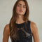 Knit Seamless Jacquard Round Neck Tank Top Black-Tank Top-By Together-S/M-Black-Urbanheer