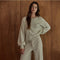 Knit Sweater Cotton Nylon Polyester Wide Leg Pants