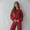 Knit Sweater Cotton Nylon Polyester Wide Leg Pants