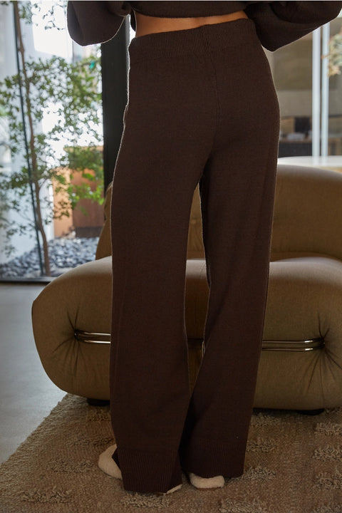 Knit Sweater Cotton Nylon Polyester Wide Leg Pants