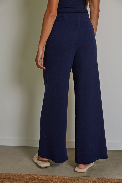 Knit Sweater Cotton Nylon Polyester Wide Leg Pants