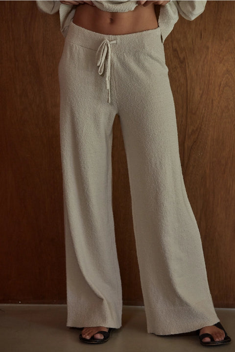 Knit Sweater Cotton Nylon Polyester Wide Leg Pants
