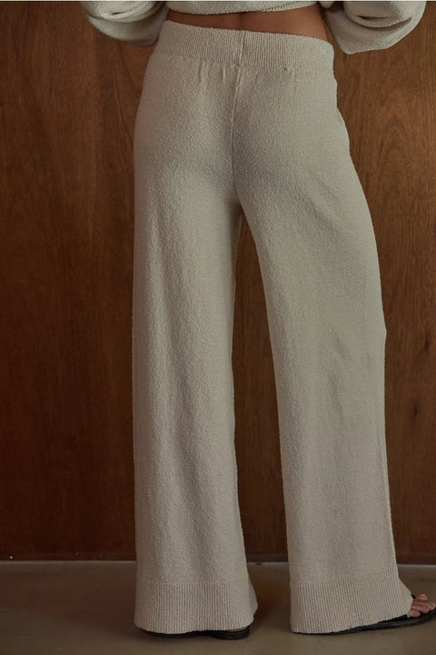 Knit Sweater Cotton Nylon Polyester Wide Leg Pants