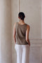 Knit Sweater Ramie Cotton See Through Tank Top Moss-Tank Top-a.ren-S-Moss-Urbanheer