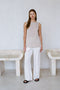 Knit Sweater Ramie Cotton See Through Tank Top Natural-Tank Top-a.ren-S-Natural-Urbanheer